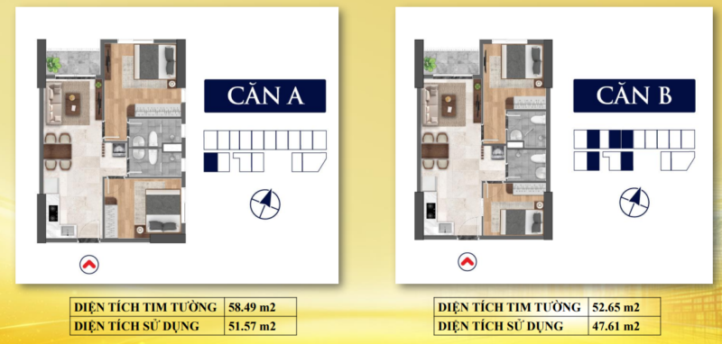 Thiết kế căn A và căn B