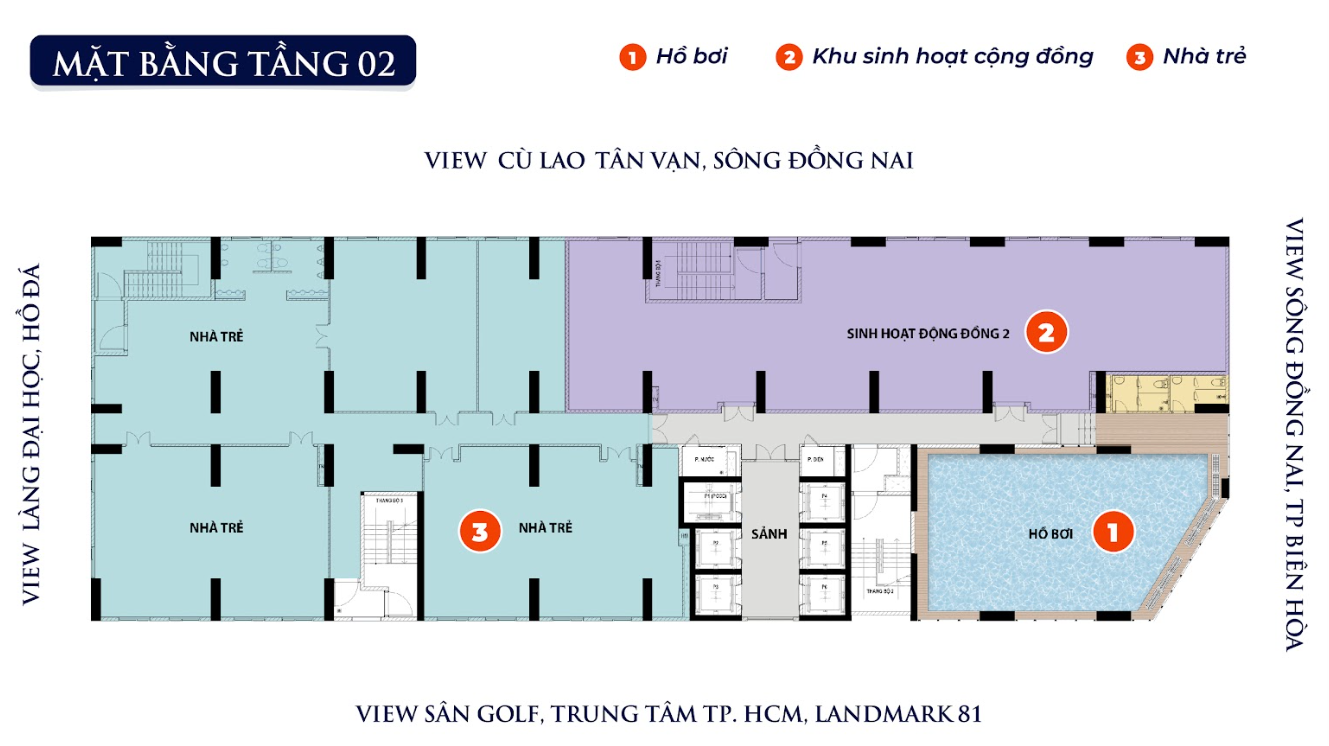 Mặt bằng tầng 2 Bcons Avenue