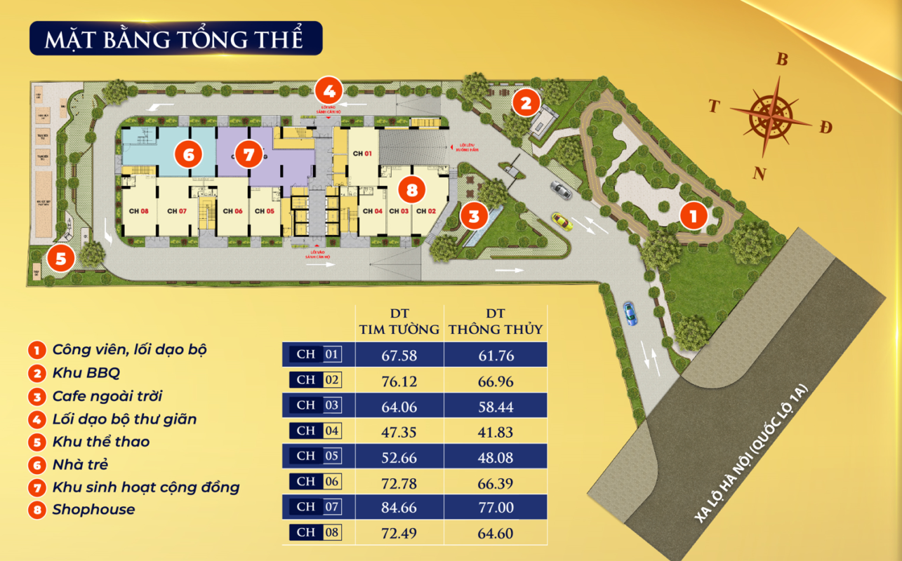 Mặt bằng tổng thể Bcons Avenue