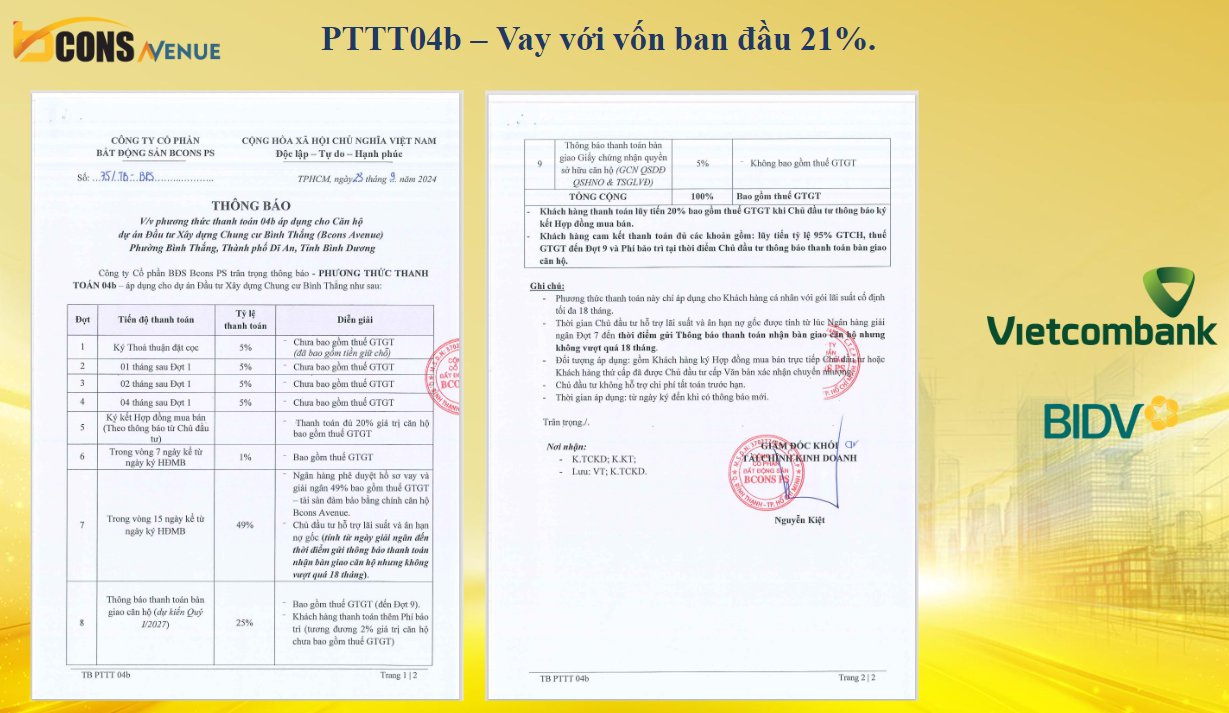PTTT vay với vốn ban đầu 21%