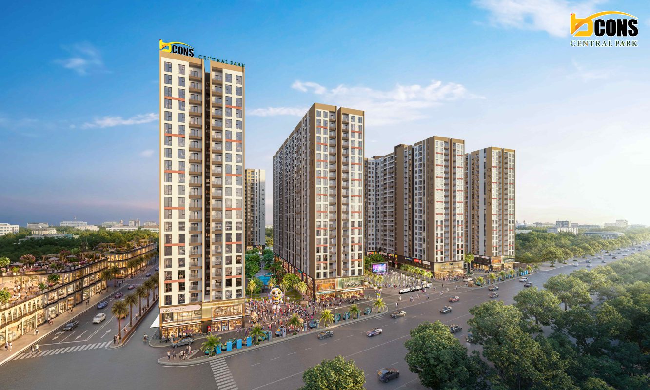 Căn hộ gần trường học Biên Hòa: phối cảnh dự án Bcons Central Park